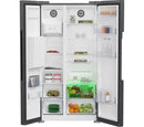 BEKO ASP342VPZ American-Style Fridge Freezer - Black Steel