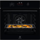 EOM6P46K 949498306  ELECTROLUX 72LITRE BLACK SINGLE PYRO CLEAN OVEN WITH AIR FRY