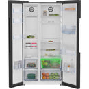 Beko American Style Fridge Freezer Black Steel ASD2442VPZ