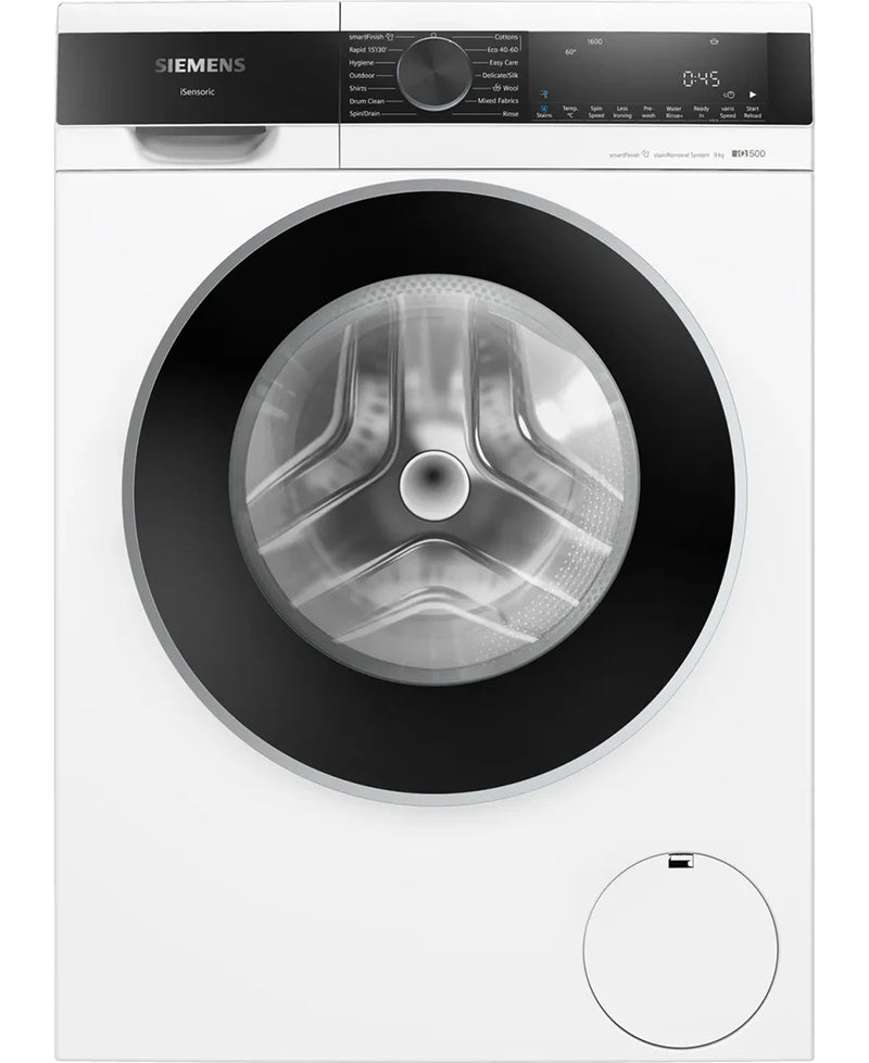 Siemens IQ500, 9kg 1600rpm Washing Machine with Steam SmartFinish WG46G2Z1GB