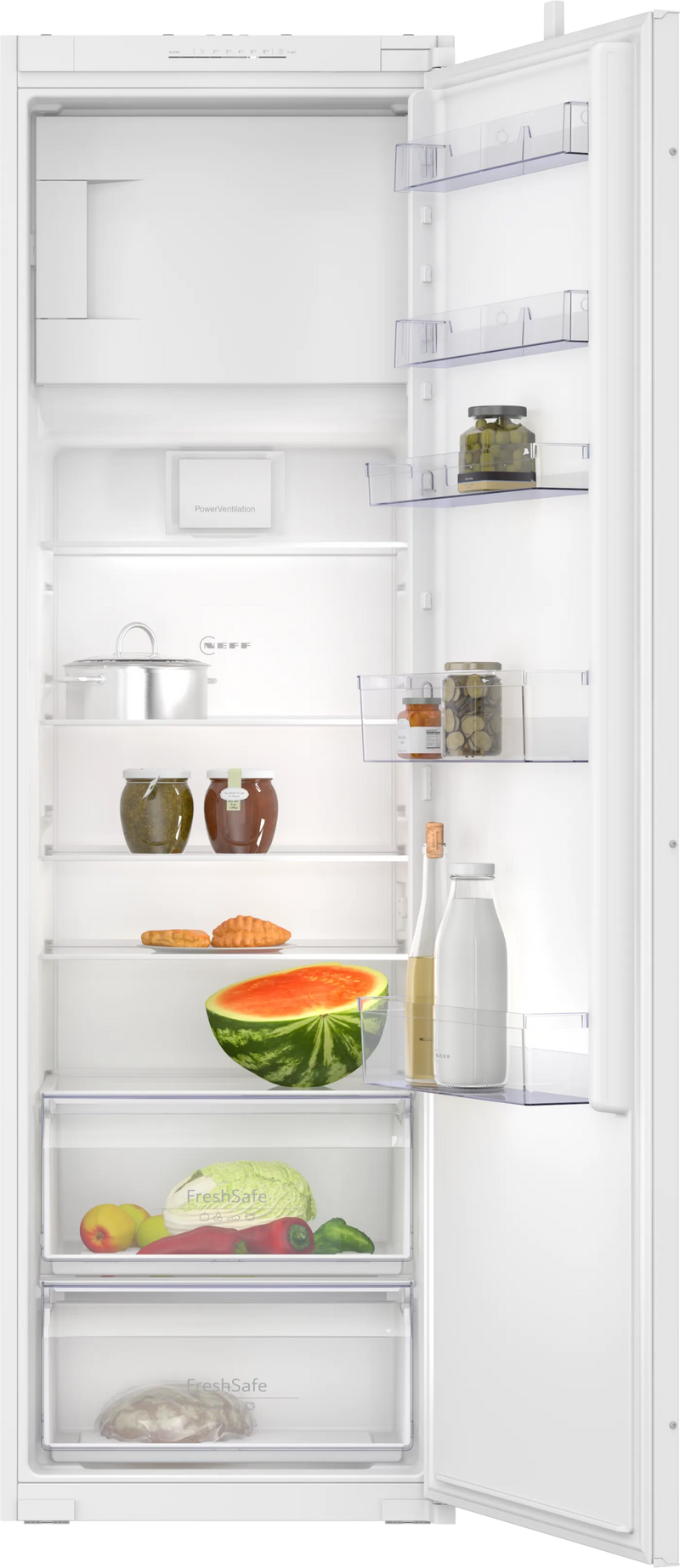 N 30 built-in fridge with freezer section 177.2 x 54.1 cm sliding hinge