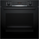 HQA574BB3B  BOSCH SERIES 4 71LITRE BUILT-IN OVEN WITH ADDED STEAM FUNCTION - PYRO CLEAN - BLACK