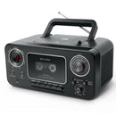 Muse Radio CD Cassette Recorder Player - Black | M-182RDC