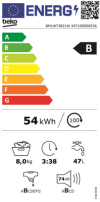 BM1WT3821W  BEKO 8KG 1200RPM WASHING MACHINE - WHITE