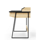 Alphason Salisbury Desk - Oak & Black with Storage Drawers