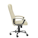 Houston High Back Executive Chair – Cream Leather, Adjustable