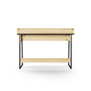 Alphason Salisbury Desk - Oak & Black with Storage Drawers