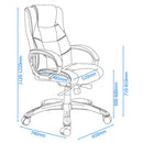 Alphason Mayfair High Back Executive Chair, Soft Leather - Black