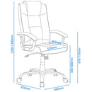Houston High Back Executive Chair – Cream Leather, Adjustable