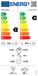 P328514MLG  POWERPOINT 8/5KG LAVA GREY WASHER DRYER