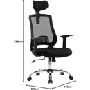 Alphason Florida Chair - Black Mesh with Adjustable Headrest