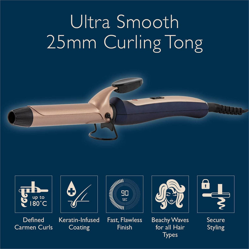 Curler Tongs Carmen 180c 25mm C81060bc
