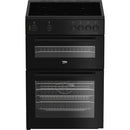 FTC6701K  BEKO 60CM TWIN CAVITY FREESTANDING COOKER WITH CERAMIC 4 ZONE HOB - BLACK