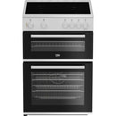 FTC6701W  BEKO 60CM TWIN CAVITY FREESTANDING COOKER WITH CERAMIC 4 ZONE HOB - WHITE