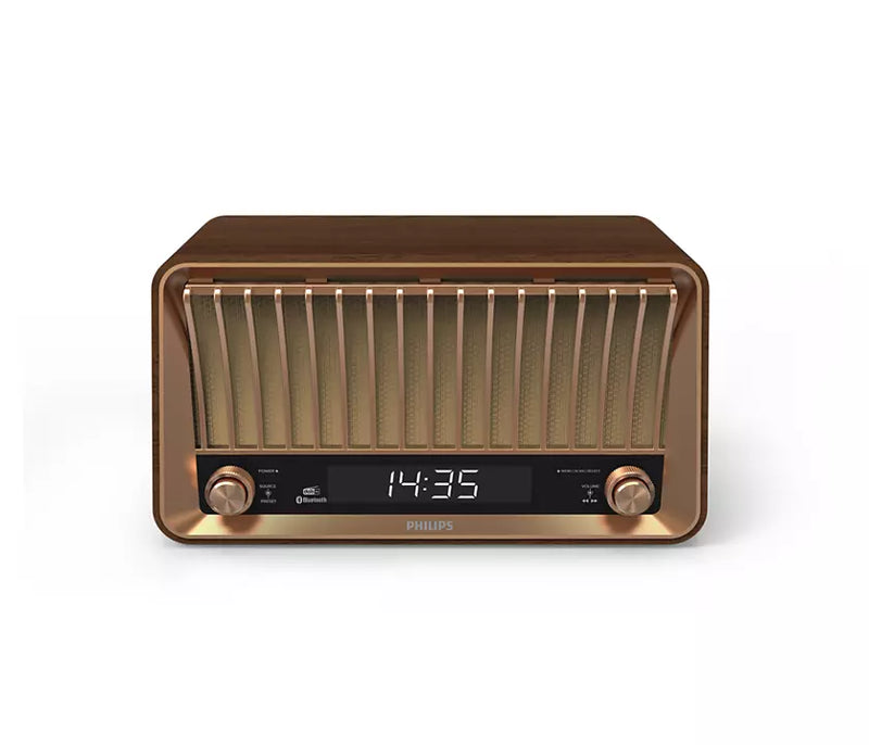 Philips TAVS700 Retro Style FM/DAB Radio with Bluetooth | Wooden Style