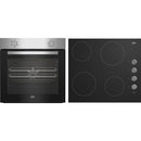 BEKO FAN OVEN AND CERAMIC HOB PACK | bbsf210sx