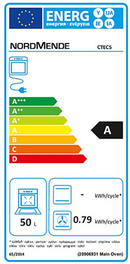 CTEC52WH  NORDMENDE 50CM TWIN CAVITY FREESTANDING COOKER - 4 ZONE CERAMIC HOB - WHITE