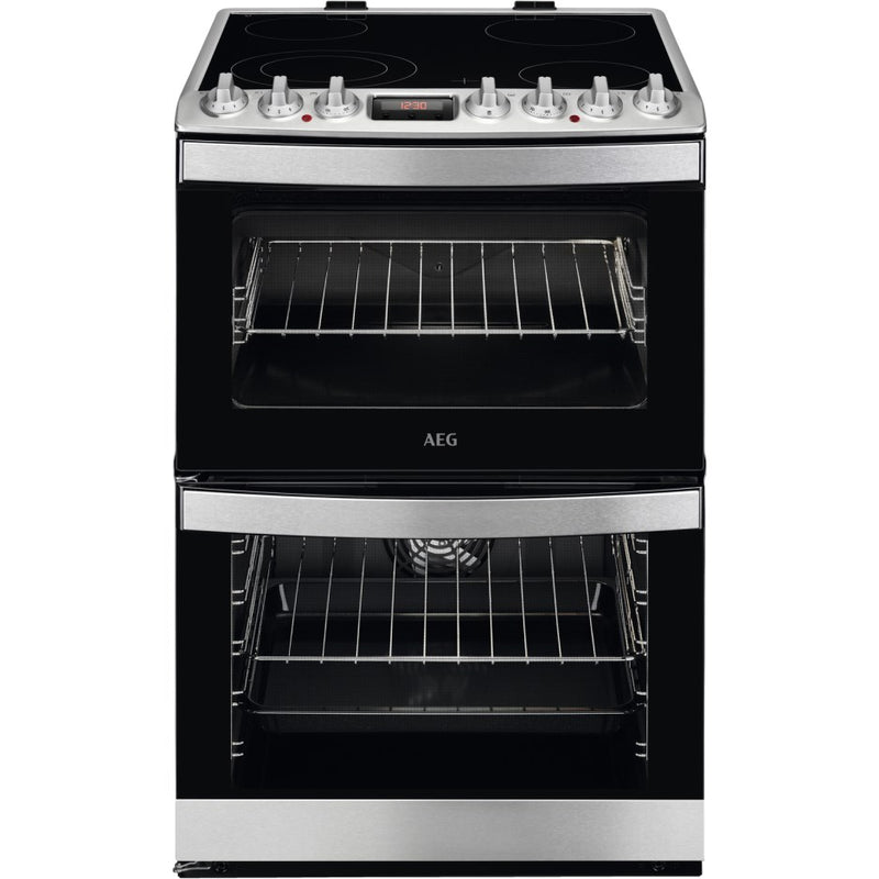 AEG 60cm Ceramic Hob Electric Cooker | CCB6740ACM