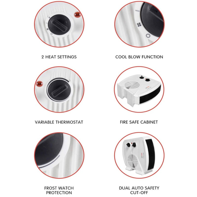 StayWarm 3000W Upright or Flatbed Fan Heater F2035WH