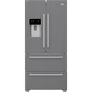 GNE460520DVPX  BEKO 4 DOOR AMERICAN STYLE HARVESTFRESH FROST FREE FRIDGE FREEZER STAINLESS STEEL
