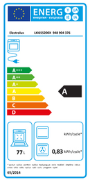 LKI655200X 948904376  ELECTROLUX 60CM SLOT IN ELECTRIC COOKER STEEL WITH INDUCTION HOB