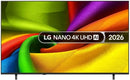 LG NANO 43" NU85 AI 4K Ultra HD Smart TV (2026) | 43NU850B6LA.AEI