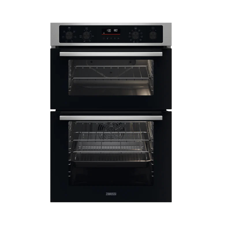 Zanussi Series 40 Built-In Electric Double Oven - Stainless Steel With Anti-Fingerprint | ZKCNA7XN