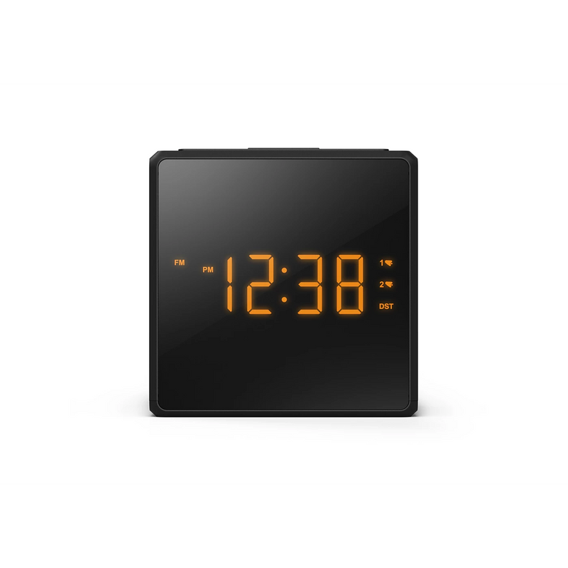 Philips TAR4500 Dual Alarm FM Clock Radio with USB-C Charging Port