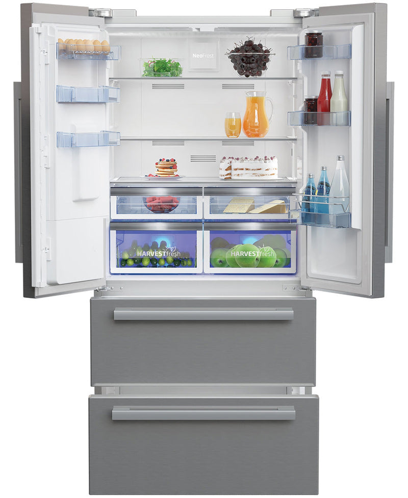 Beko Freestanding American Style Fridge Freezer with HarvestFresh | GNE360520DX