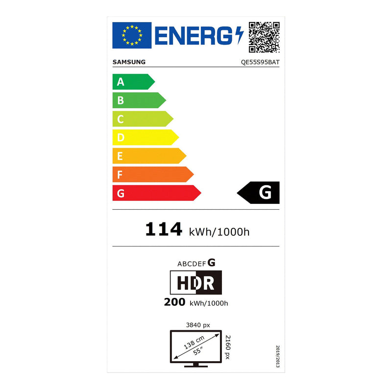 Samsung 55 Inch OLED 4K Smart TV | QE55S95BATXXU