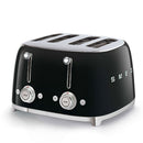 Smeg 50's Retro Style 4 Slice Black Toaster | TSF03BLUK